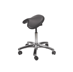 Ergonomic dental hygiene saddle stool